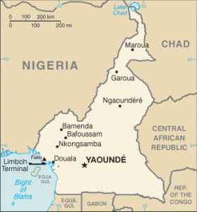 Cameroon map 2013 - CC license